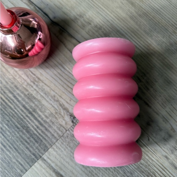 Pink Candle Set with Holder - Picture 2 of 4